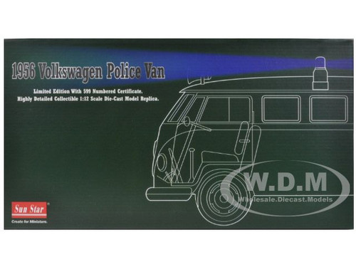 1956 VOLKSWAGEN POLICE VAN GREEN 1//12 LTD TO 599PC WORLDWIDE BY SUNSTAR 5082