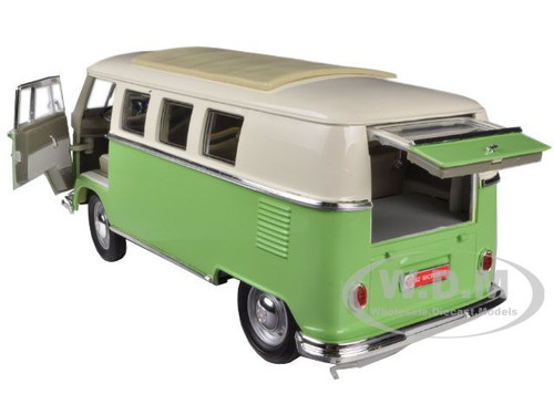 1962 Volkswagen Microbus Light Green 1/18 Diecast Car Model by Road Signature 