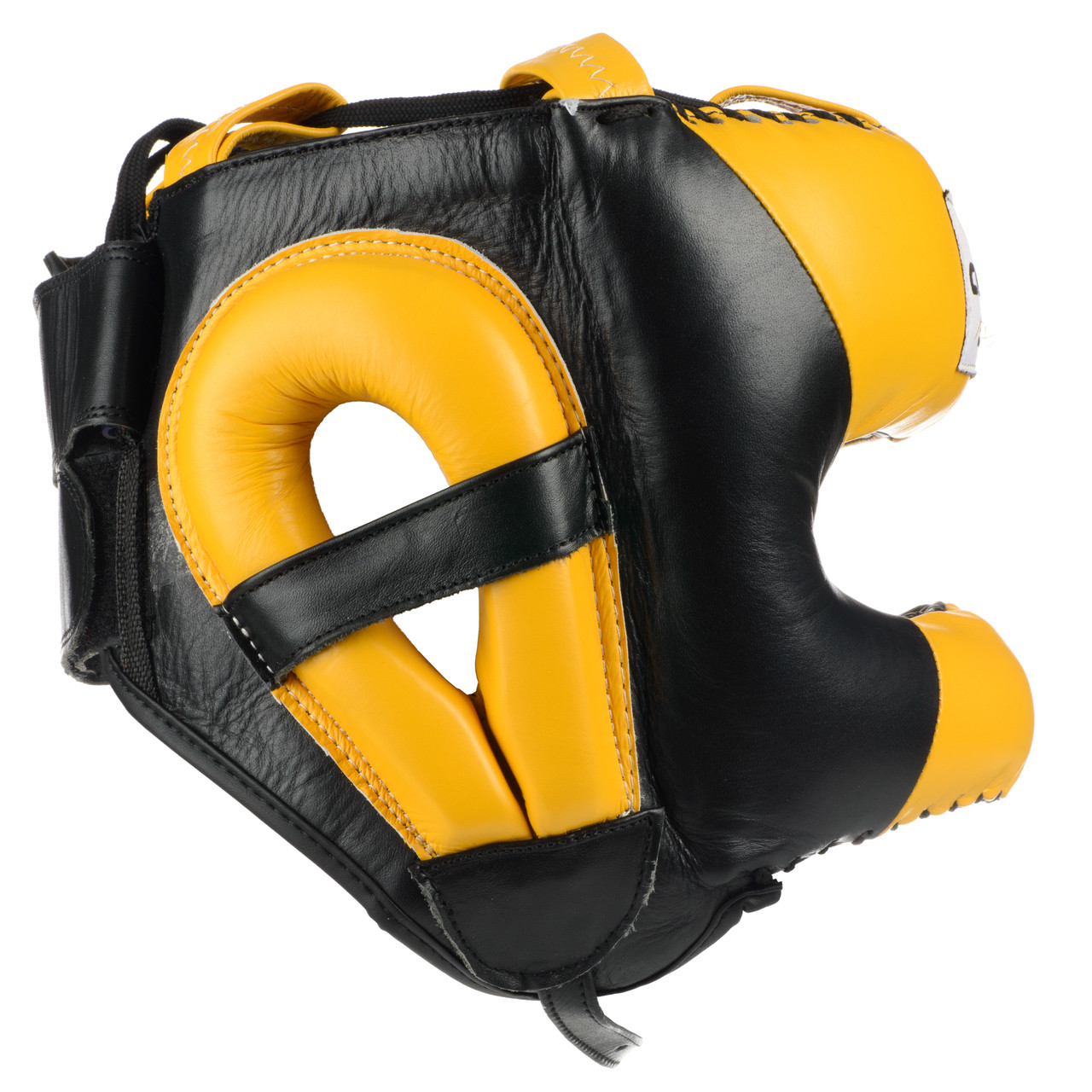 PRO COMBAT Face Saver Leather Boxing Headgear with Nylon Face Bar