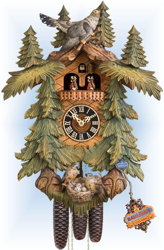 Hones Nest Egg cuckoo clock 20'' Bavarian Clockworks