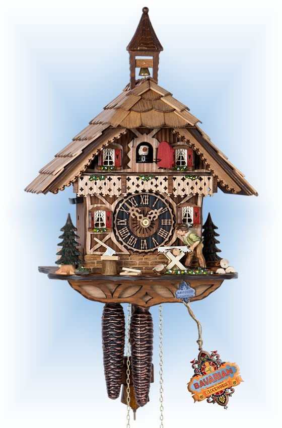 Hones Woodsman cuckoo clock 13'' Bavarian Clockworks