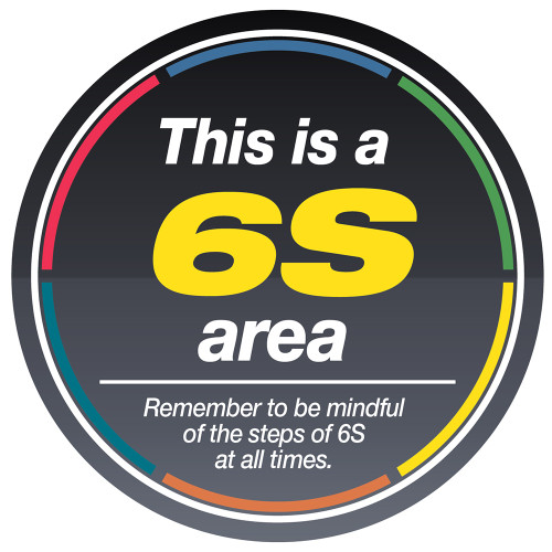 6S Area Sign (Black)- 5stoday.com 1-866-402-4776