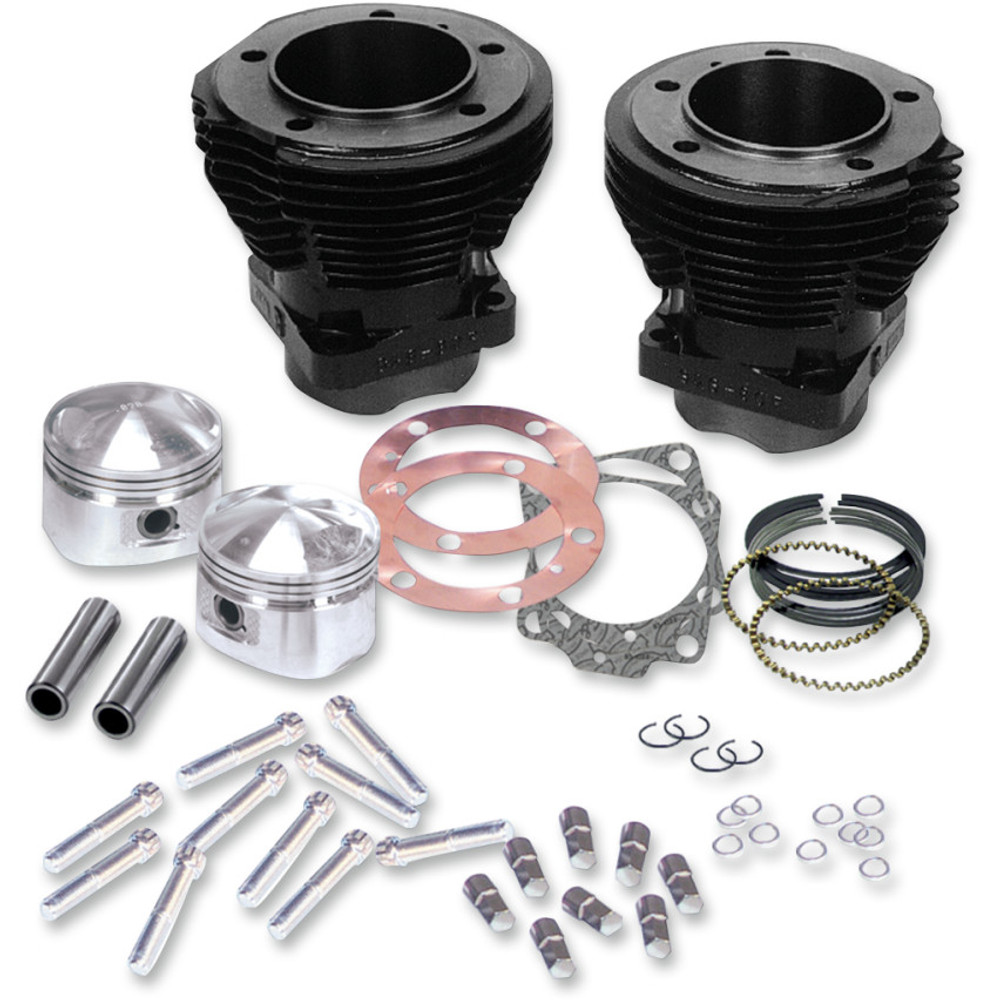 S&S 35/8" Big Bore Cylinder and Stroker Piston Kit for 19661984