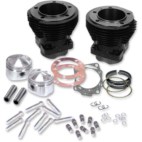S&S 35/8" Big Bore Cylinder and Stroker Piston Kit for 19661984