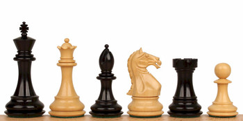 Fierce Knight Staunton Chess Set in Ebony and Boxwood Set - 3 King