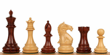 Fierce Knight Staunton Chess Set in Rosewood and Boxwood - 4 King