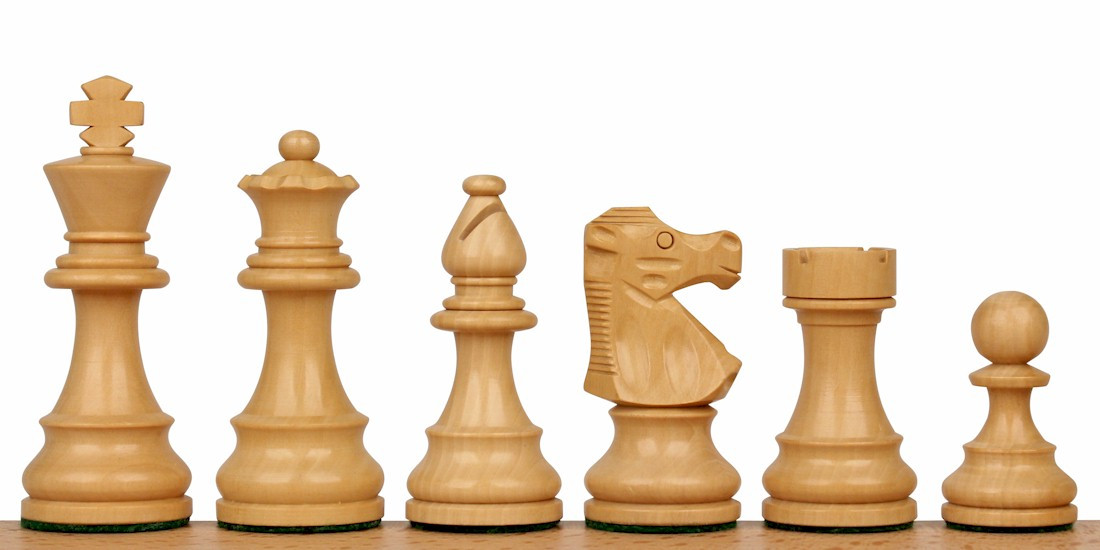 French Lardy Staunton Chess Set in Ebonized Boxwood - 3.75