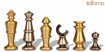 Horseshoe Knight Brass Chess Set