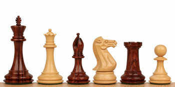 New Exclusive Staunton Chess Set in Rosewood and Boxwood - 4 King