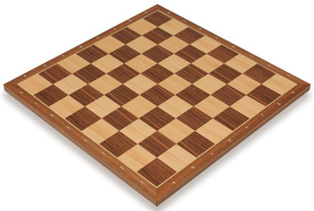 Walnut and Maple Notated Chess Board - 1.5 Squares