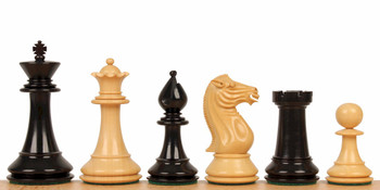 Pershing Staunton Chess Set in Ebony and Boxwood - 4.25 King