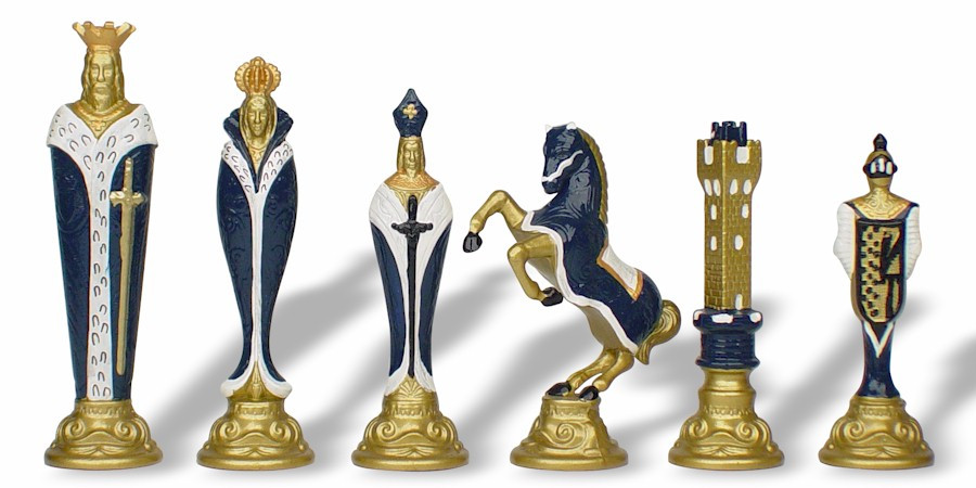 Renaissance Theme Chess Set in Brass & Nickel & Hand ...