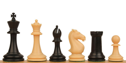 Protourney Plastic Chess Set Black & Camel Pieces - 3.75 ...