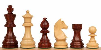 German Knight Staunton Chess Set in Rosewood and Boxwood - 3.75 King