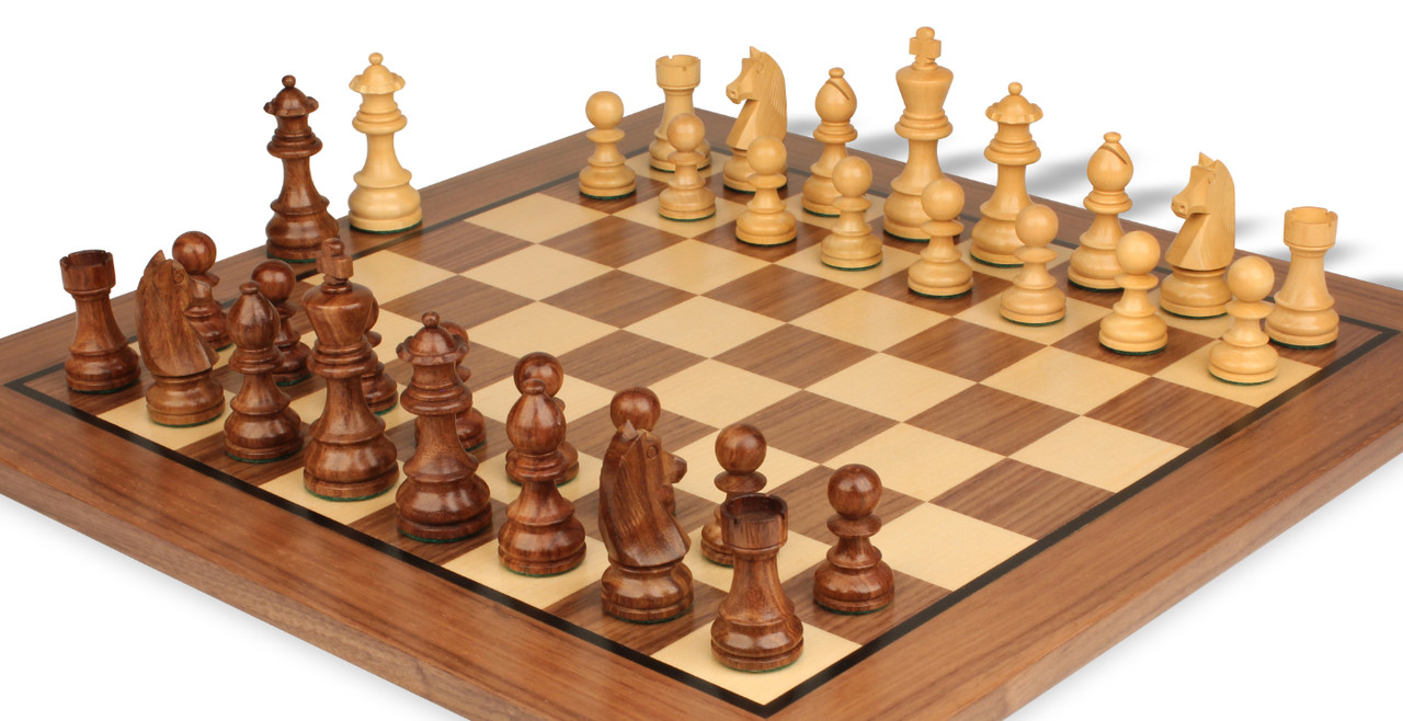 german knight staunton chess set golden rosewood boxwood pieces
