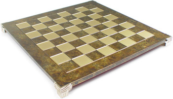 Brass and Brown Chess Board - 2.125 Squares