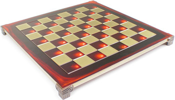 Brass and Red Chess Board - 2.125 Squares