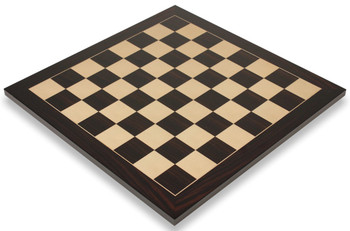 Macassar Ebony and Maple Standard Chess Board - 1.75 Squares