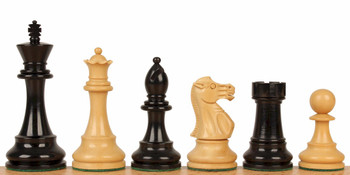 British Staunton Chess Set in Ebony and Boxwood - 3.5 King