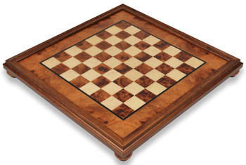 Elm Root and Erable Framed Chess Board - 1.5 Squares