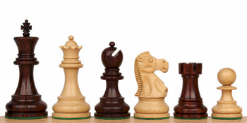 Deluxe Old Club Staunton Chess Set in Rosewood and Boxwood - 3.75 King