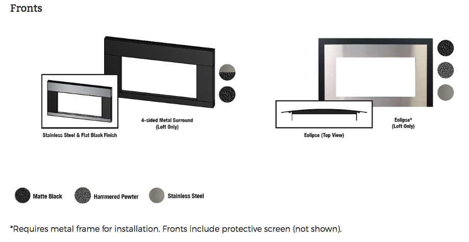 Empire Loft Small Direct Vent GAS Insert