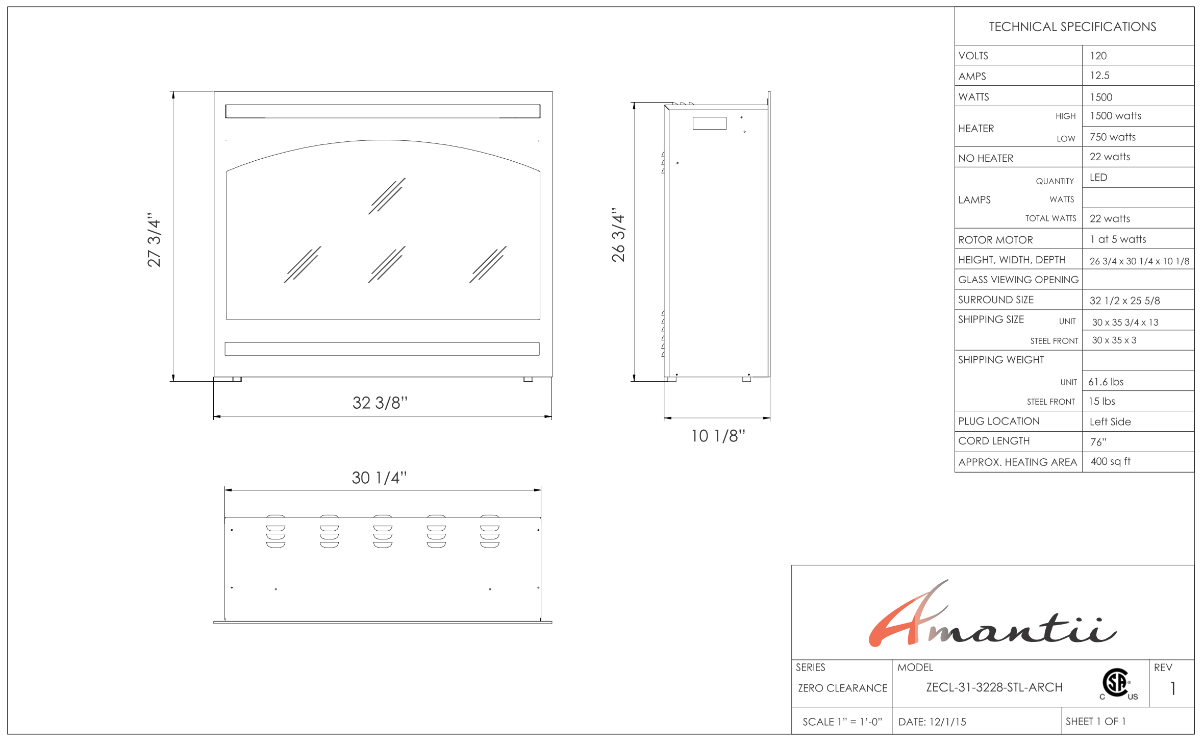 Amantii ZECL: Zero Clearance Series - Square/Arch Steel additional information 4