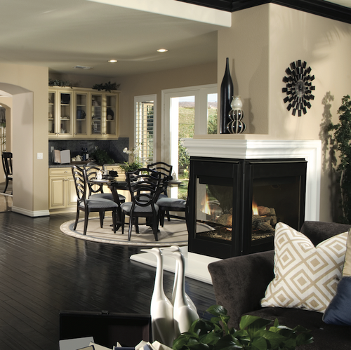 Superior 40" Gas Direct Vent - DRT40PF The DRT40PF direct-vent fireplace offers a three-sided