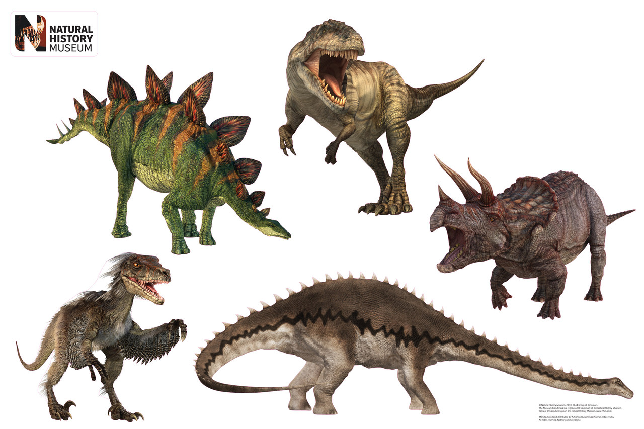 Lifesize Dinosaur Group Wall Decal