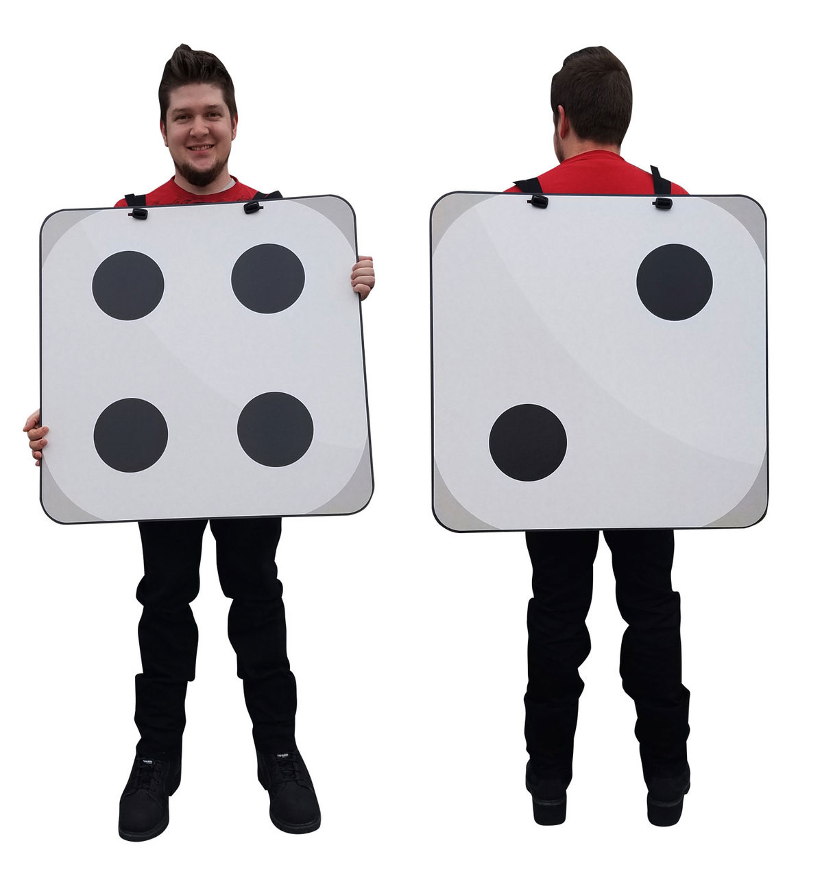 Lifesize 2D Dice Costume Cardboard Standup
