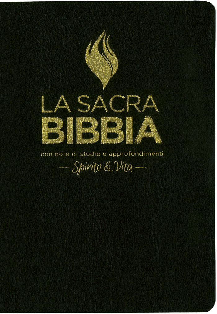 The Full Life Study Bible in Italian Language – The Spirit Filled Fire  Bible / Black Imitation Leather Cover with Golden Edges / Concordance /  Color Maps / Bibbia da studio con