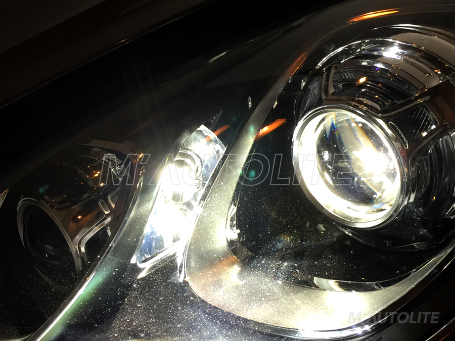 DIY & comparison photo M'Autolite LED installed on cornering lights