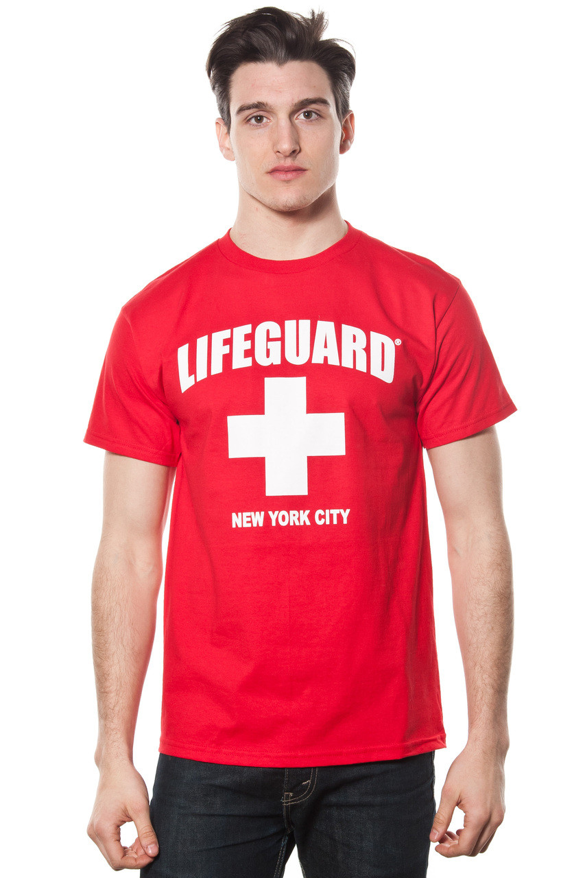 Unisex LIFEGUARD Licensed Red T-Shirt - New York Apparel Company
