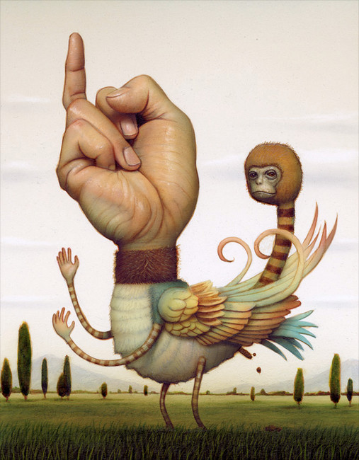  Limited  Edition  Print Provoking Bird  Naoto Hattori 