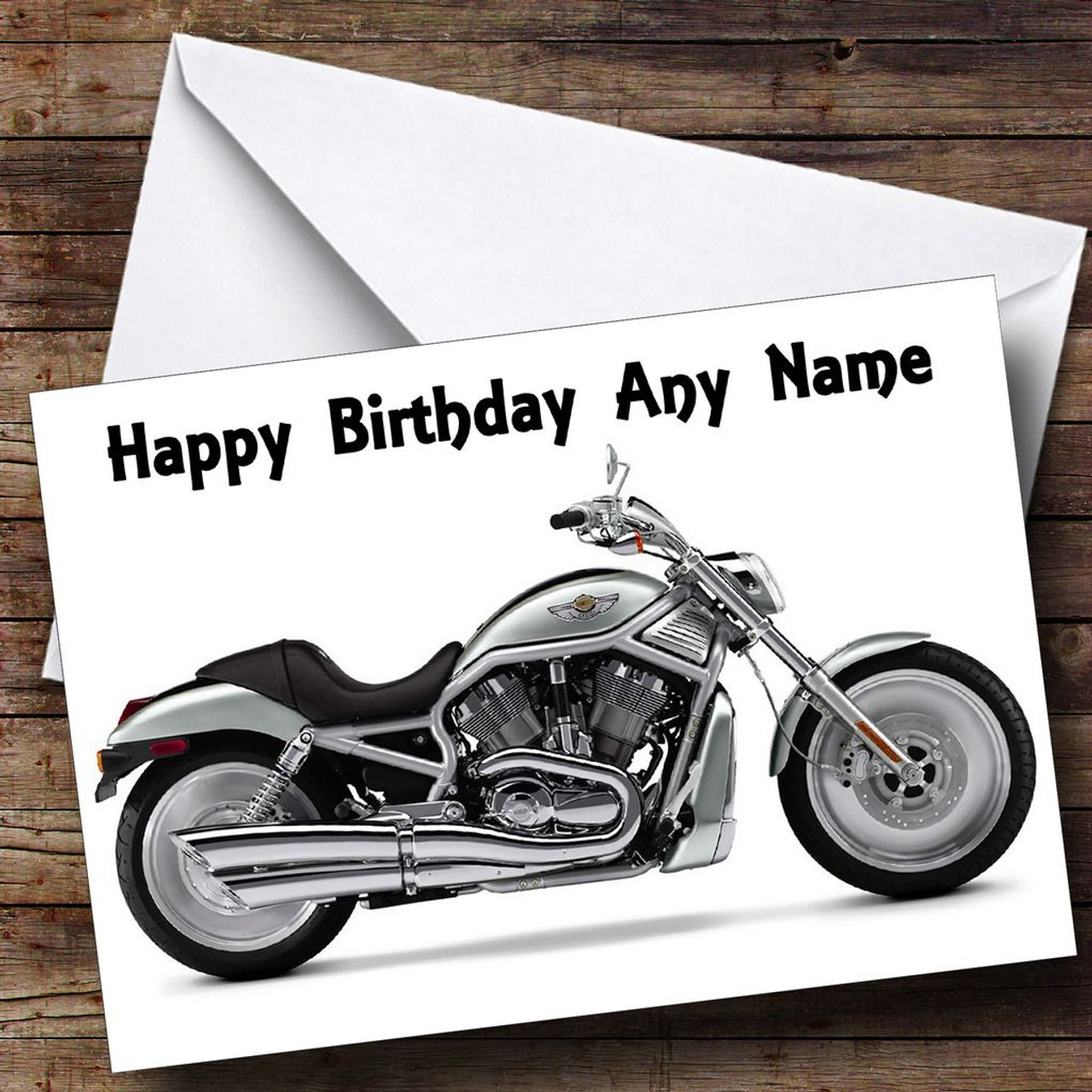 Harley Davidson Motorbike Personalised Birthday Card - The Card Zoo