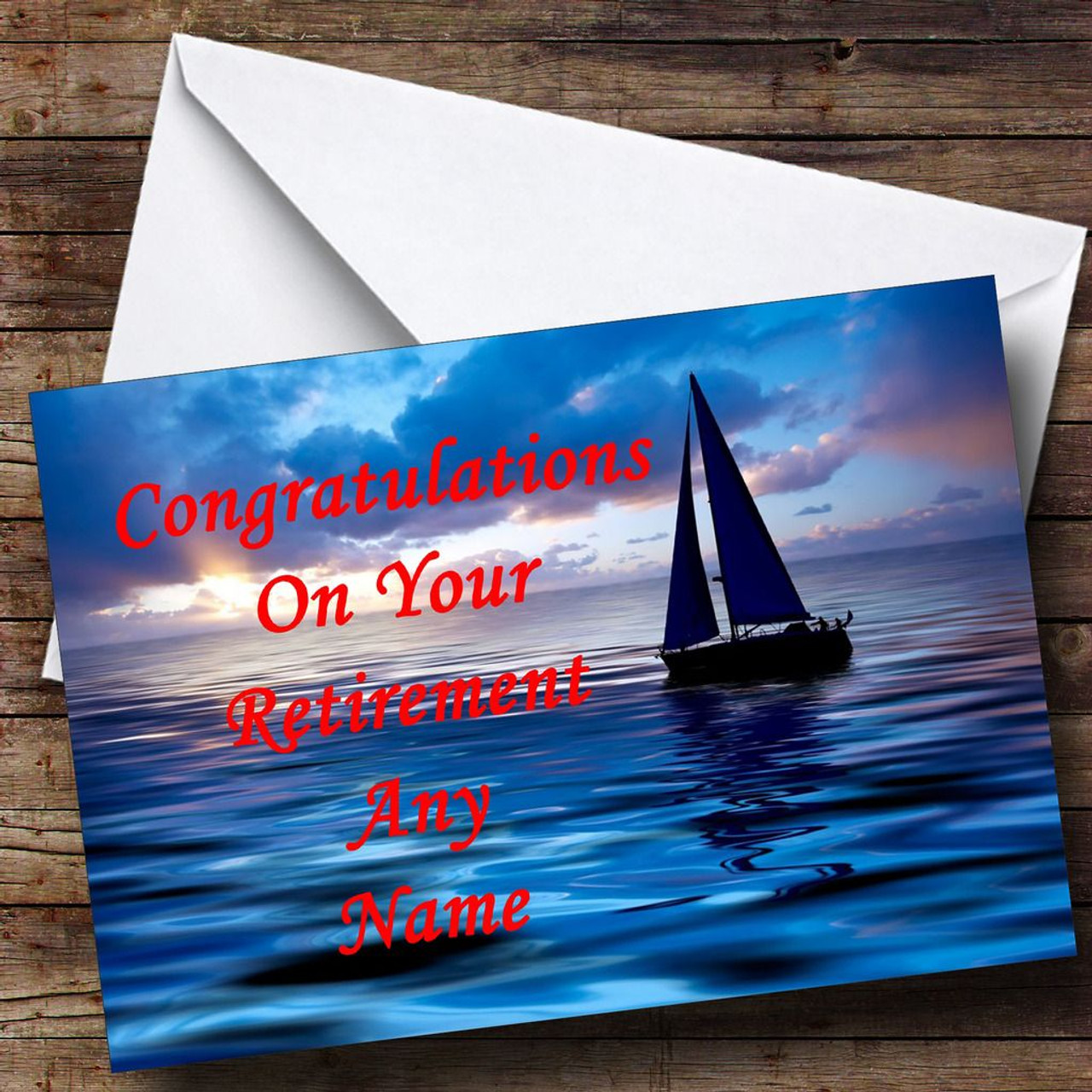 Sailing Boat Personalised Retirement Card - The Card Zoo