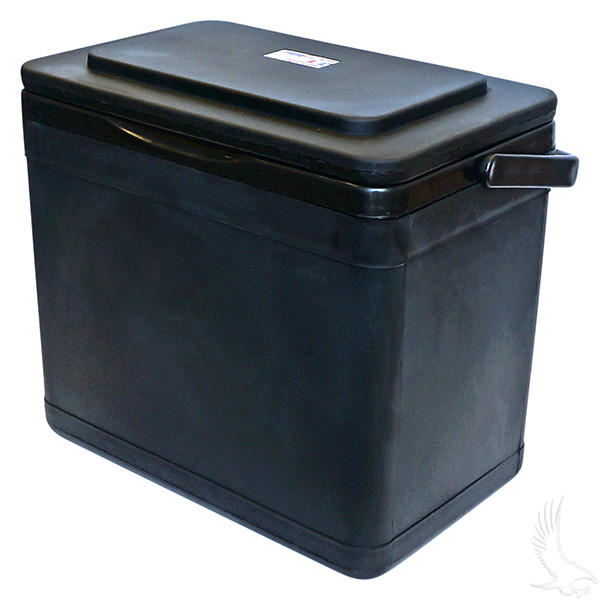  Quart Black Cooler with bracket and hardware - Golf Cart Accessories