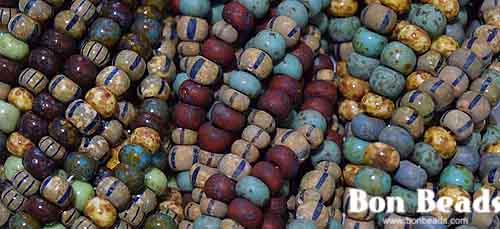 Aged Striped Seed Beads are back