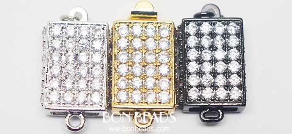 Cubic Zirconia Box Clasps