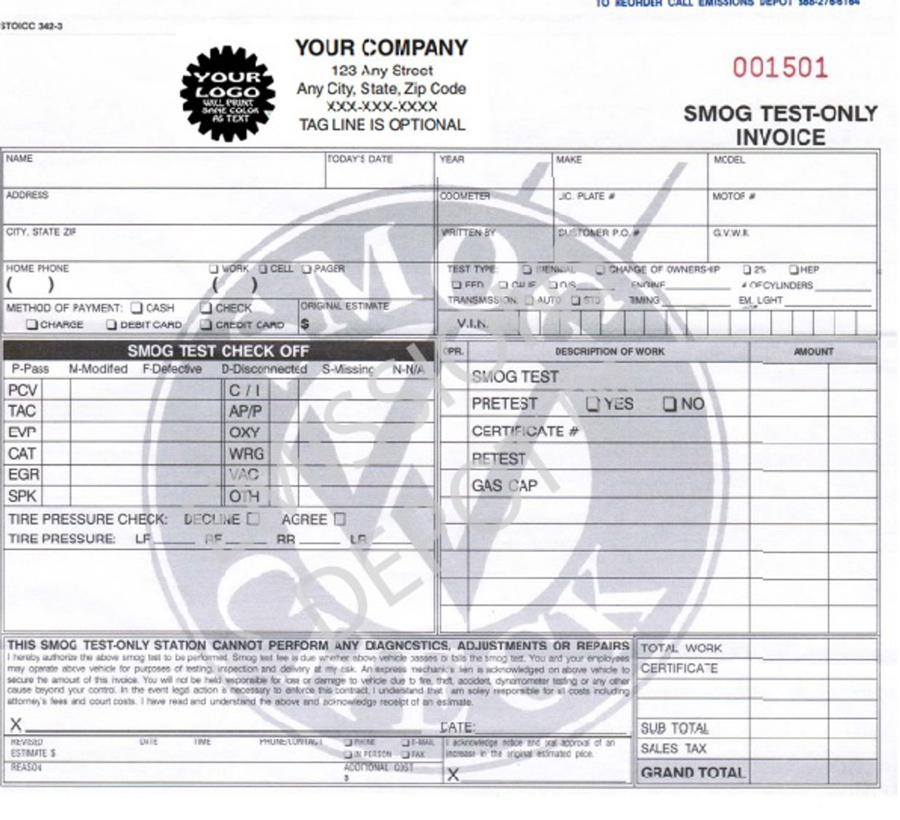 automotive invoice