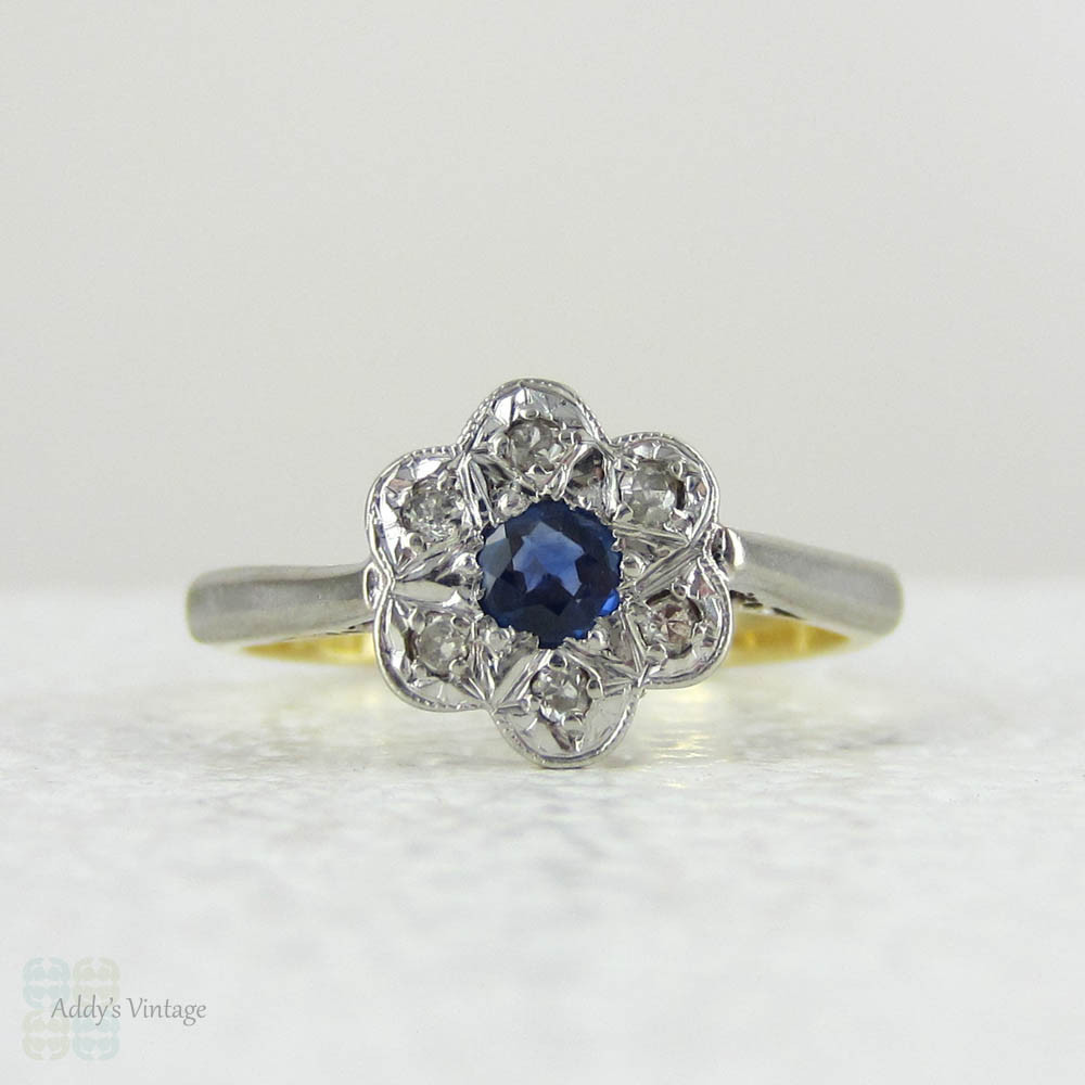 Sapphire And Diamond Daisy Ring Sapphire And Diamond Daisy Ring