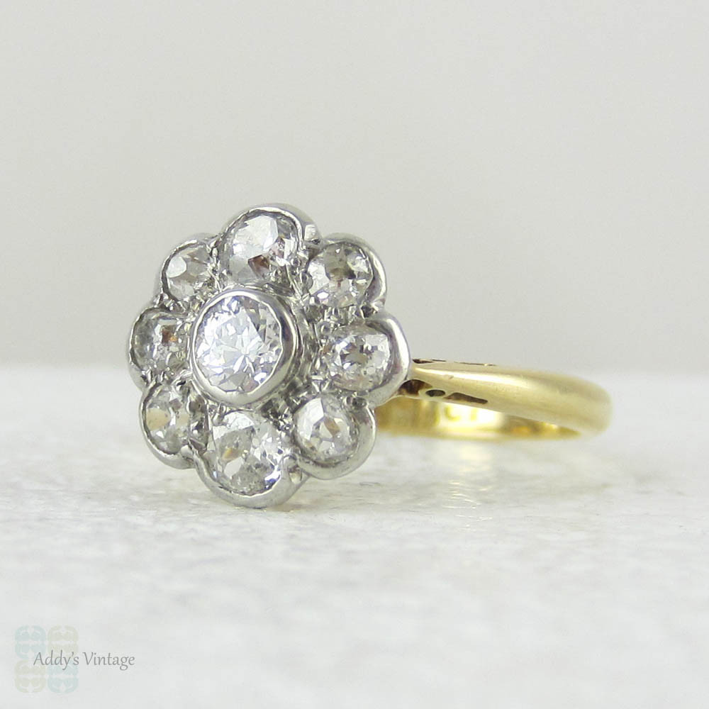 Vintage Flower Diamond Engagement Ring Vintage Flower Diamond Engagement Ring