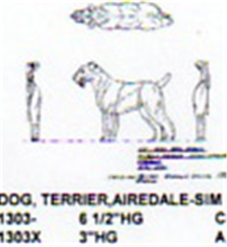 Airedale Terrier Standing 3" High Carving Pattern