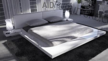 frame bed size queen Bed Queen Style  Glossy White Japanese Platform