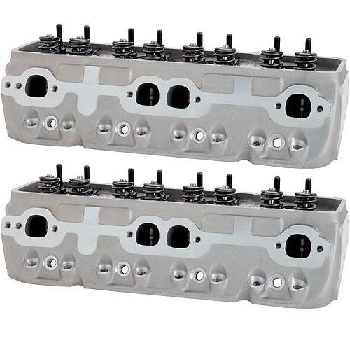 SBC BRODIX TRACK 1 221CC/67CC CYLINDER HEADS ASSM. PAIR - HERBERT CAMS ...