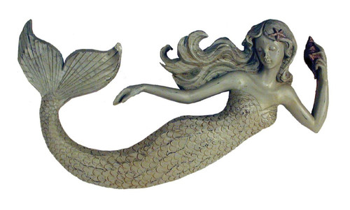 Sea Beauty Mermaid Coastal Distressed Look Wall Decor Plaque Sea Beauty Mermaid Coastal Distressed Look Wall Decor Plaque