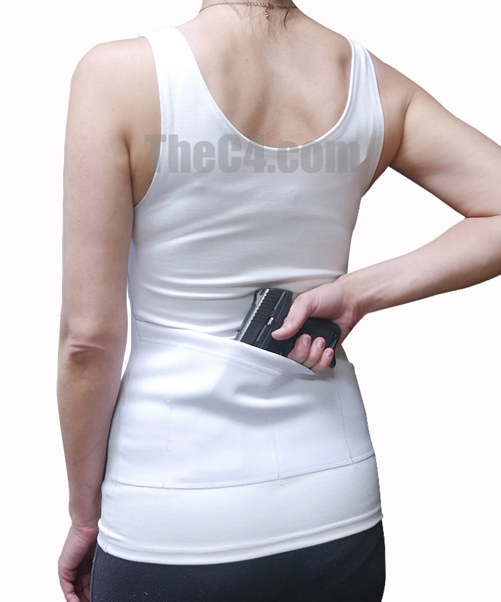 Multi Pocket Compression Tank Top For Women/C4