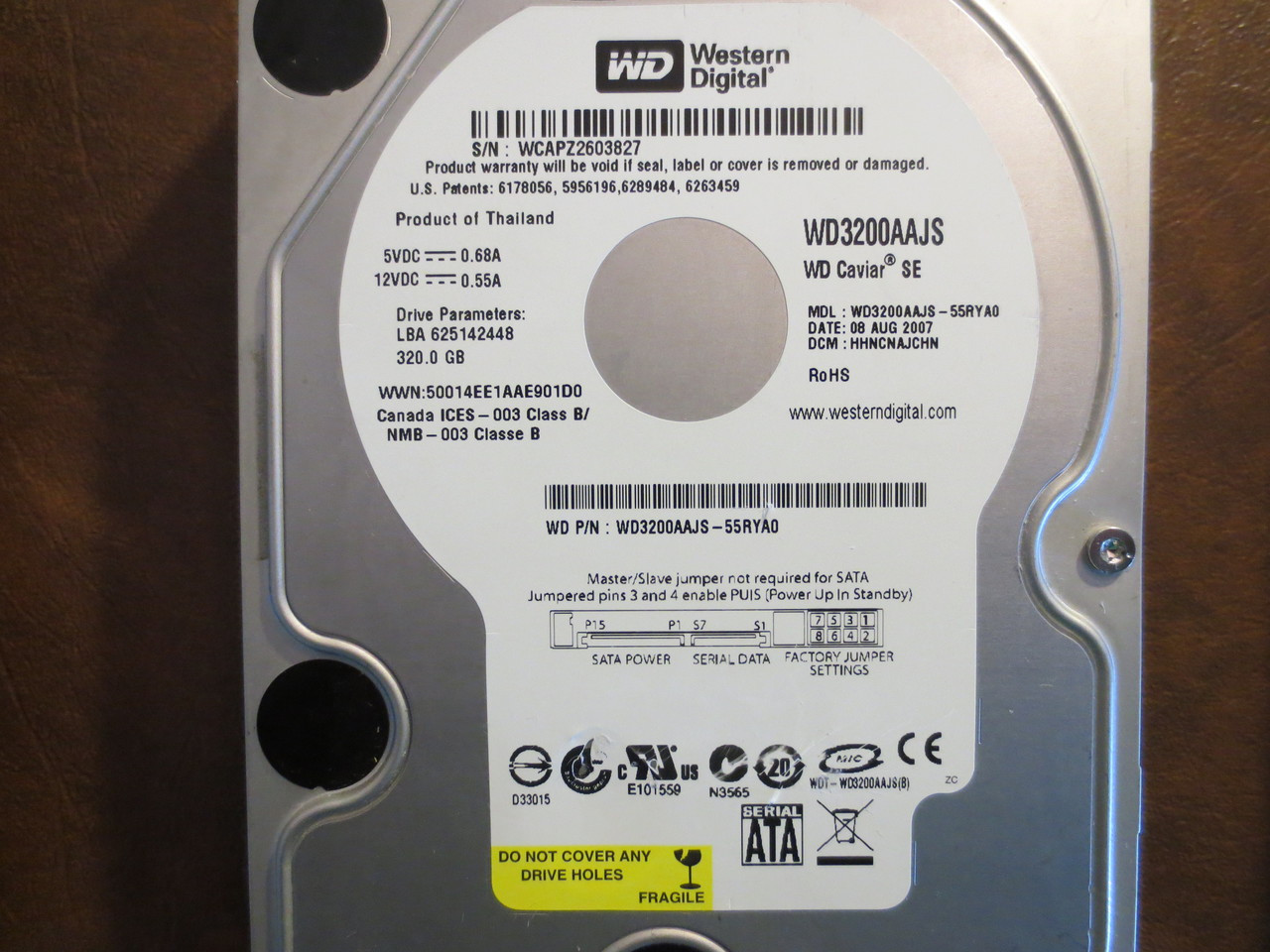 Western digital wd3200aajs как подключить к ноутбуку