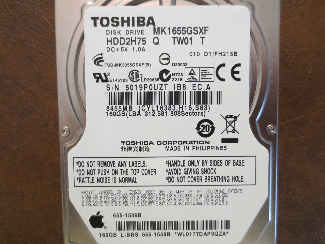 Hdd toshiba mk3029gace как подключить к компьютеру