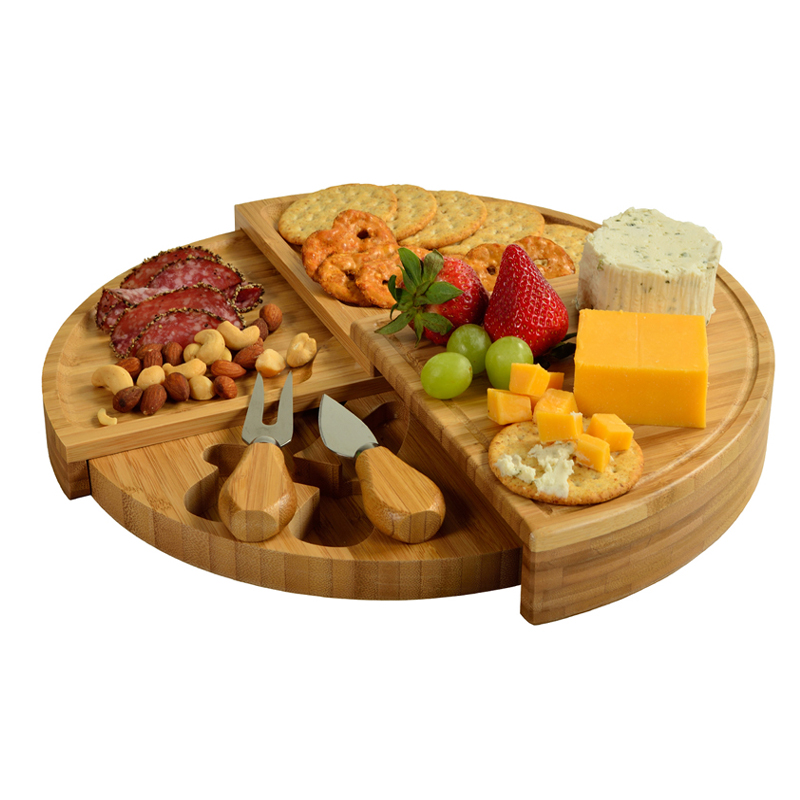 The Florence Transforming Bamboo Cheese Board Set w/ 2 Tools